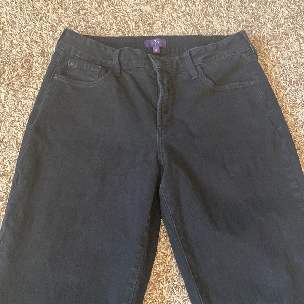 NYDJ Straight Black Lift Tuck Technology Jeans 10 - Picture 10 of 14